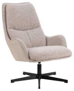 Fotoliu rotativ bej din textil Bosley Actona Company