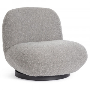 Fotoliu rotativ gri din textil Margot Bizzotto