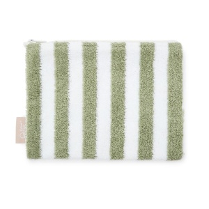 Geanta pentru cosmetice alba/verde din bumbac Nuni Kave Home