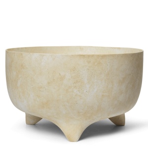 Ghiveci bej din piatra 45 cm Evoke Ferm Living