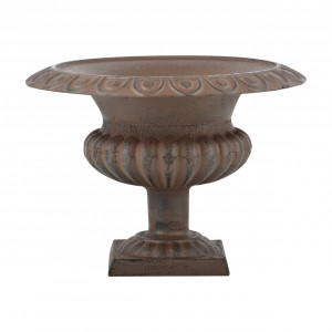 Ghiveci cu suport maro din metal 28 cm French Esschert Design