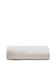 Husa pentru tablie pat alba din fibre naturale 180 cm Jaira Chenille Kave Home