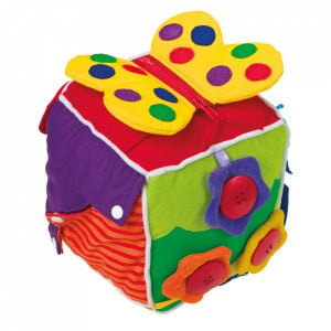 Jucarie motrica multicolora din textil Cube Small Foot