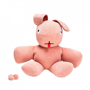 Jucarie roz din bumbac Bunny Fatboy