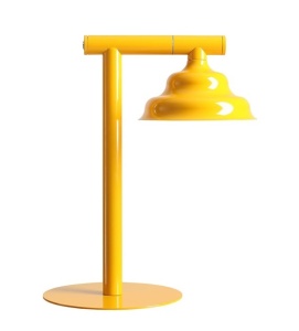 Lampa birou galbena din metal 37 cm Fala Aldex