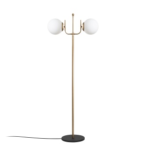 Lampadar auriu din metal cu 2 becuri 162 cm Antler The Home Collection