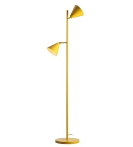 Lampadar galben mustar din metal cu 2 becuri 163 cm Form Aldex
