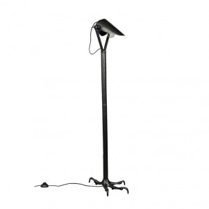 Lampadar negru ajustabil din fier 137 cm Falcon Black Dutchbone