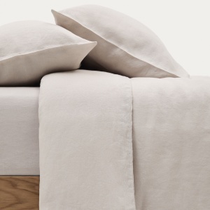 Lenjerie pat gri din bumbac 50x85 / 150x200 cm Simmel Kave Home