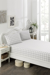 Lenjerie pat gri din fibre Artus Double The Home Collection