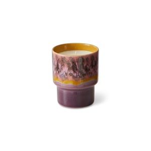 Lumanare parfumata cu suport multicolor din ceramica 9 cm 70s ceramics Cape Town HKliving