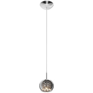 Lustra argintie din sticla si metal Crystal Silver Zuma Line