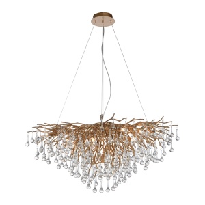 Lustra aurie din metal cu 10 becuri Iicicle Zuma Line