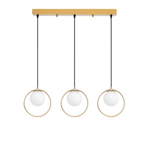 Lustra aurie din metal cu 3 becuri Dolunay The Home Collection