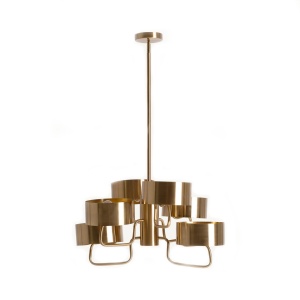 Lustra aurie din metal cu 6 becuri Bruna Vical Home