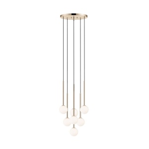 Lustra aurie din metal cu 7 becuri Arcturus Zuma Line
