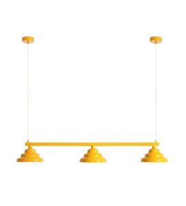 Lustra galbena din metal cu 3 becuri Fala Quiet Object