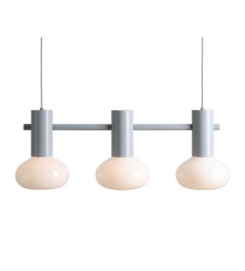 Lustra gri din metal cu 3 becuri Flo S Aldex