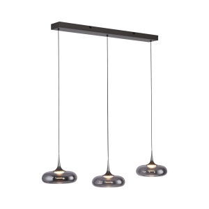 Lustra gri din metal cu 3 LED-uri Posh Zuma Line