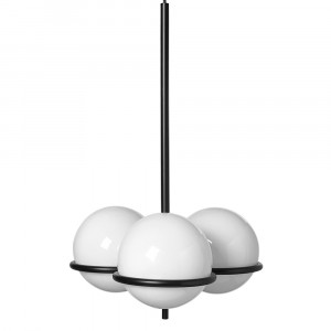 Lustra neagra din metal cu 3 becuri Era Ferm Living