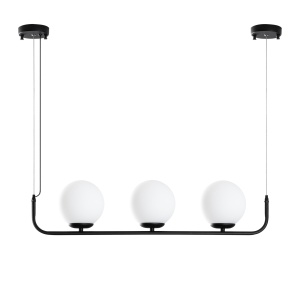 Lustra neagra din metal cu 3 becuri Faruk The Home Collection