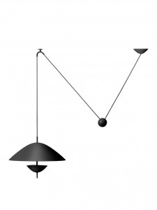 Lustra neagra din metal cu 3 becuri Lod Ferm Living