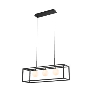 Lustra neagra din metal cu 4 becuri Piro Zuma Line