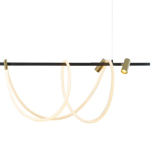 Lustra neagra din metal cu 5 LED- uri Balbo Zuma Line