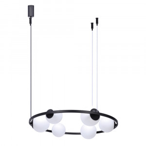 Lustra neagra din metal cu 6 becuri Orbit Zuma Line