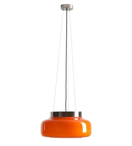 Lustra portocalie din sticla Bonbon L Quiet Object
