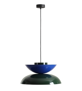 Lustra verde inchis/albastru cobalt din metal Millo Aldex