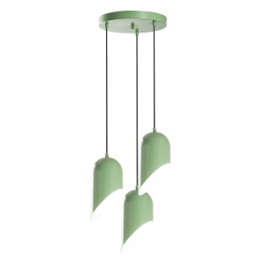 Lustra verde menta din metal cu 3 becuri Kesik The Home Collection