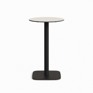 Masa bar exterior alba/neagra din metal 60 cm Dina Kave Home