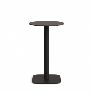 Masa bar exterior neagra din metal 60 cm Dina Kave Home
