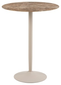 Masa bar maro/crem din metal 80 cm Malta Quiet Object