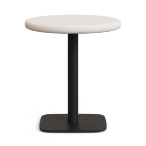 Masa bistro exterior alba/neagra din ciment 70 cm Dina Kave Home