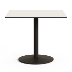 Masa bistro exterior alba/verde din metal 90x90 cm Esilda Kave Home