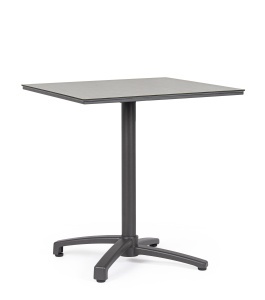 Masa bistro exterior gri deschis din metal 70x70 cm Claret Bizzotto