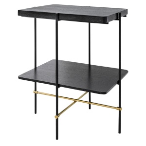Masa cafea neagra din metal 50x60 cm Highline Versmissen