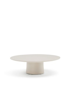 Masa de cafea alba din ciment 110 cm Albanella Kave Home