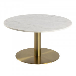 Masa de cafea din marmura alba 80 cm Corby Quiet Object