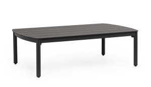 Masa de cafea exterior gri carbune din metal 69x115 cm Fenix Bizzotto
