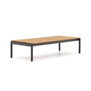 Masa de cafea exterior gri/maro din lemn 63x149 cm Sorelis Kave Home