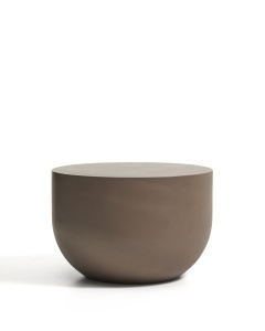 Masa de cafea exterior maro din ciment 60 cm Garbet Kave Home