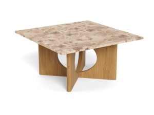 Masa de cafea maro din marmura 80x80 cm Foley Quiet Object