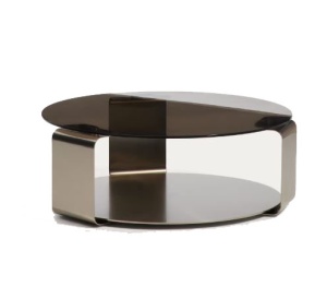 Masa de cafea maro din sticla 80 cm Dolven Kave Home
