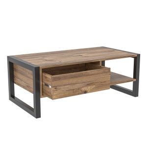 Masa de cafea maro/neagra din metal 55x105 cm Haldizen The Home Collection