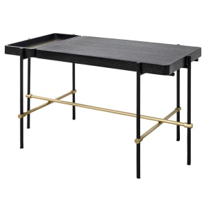 Masa de cafea neagra din metal 40x80 cm Highline Versmissen