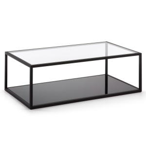 Masa de cafea neagra din metal 60x110 cm Blackhill Kave Home
