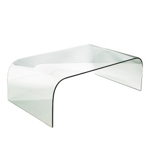 Masa de cafea transparenta din sticla 75x130 cm Glam Thai Natura